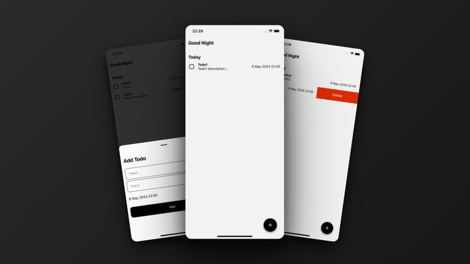 Todo App Mobile Screenshots